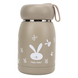 Children's Insulation Cup 12oz Double Wall Portable Rabbit Pattern Insulated Water Bottle for Travel Grey