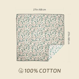 CHHIICC Cotton Bandana,Large Bandanas for Women,Head Coverings for Women,Head Scarf Handkerchief, Square Scarf Headband Lightweight Multi-purpose Scarves 27" x 27"