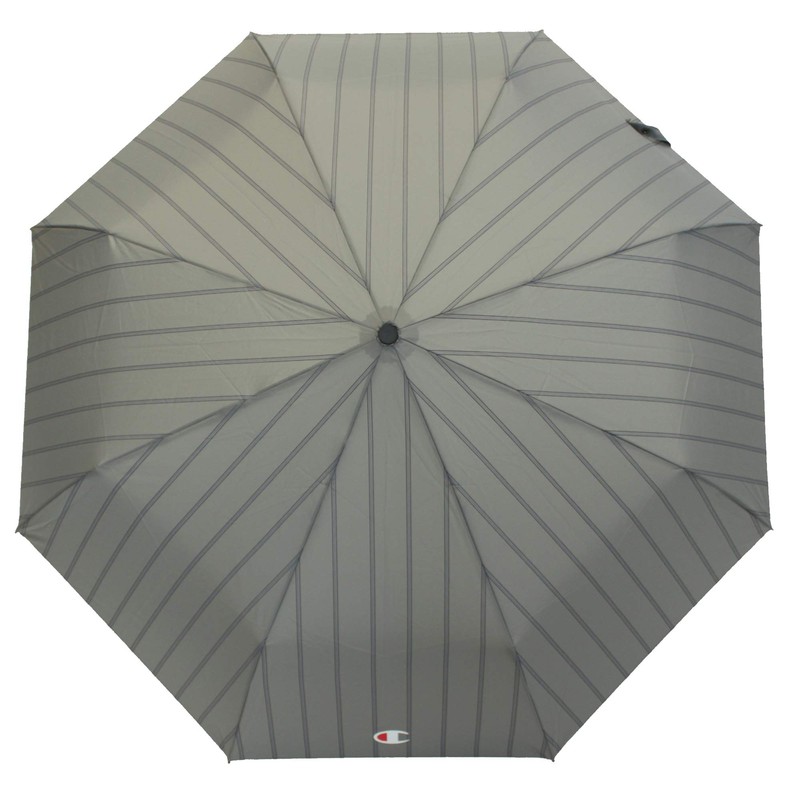 Champion CHM20MN58 Mini Folding Umbrella, Gray, Striped Pattern, 65cmX8R, Gentlemen,