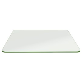 Fab Glass and Mirror Rectangle Tempered Glass Table Top, 16" x 36"