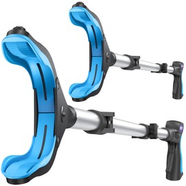 KEKOY Pro 40-inch Reacher Grabber Pickup Tool 2 Pack, Foldable Grabbers for Seniors Heavy Duty Pick Up Trash Stick with Anti-Slip 360° Rotating Jaw, 4" Wide Extended Weed Gripper Claw with Magnet