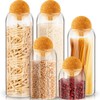 Suclain 5 Pack Storage Glass Jar Set Food Tank with