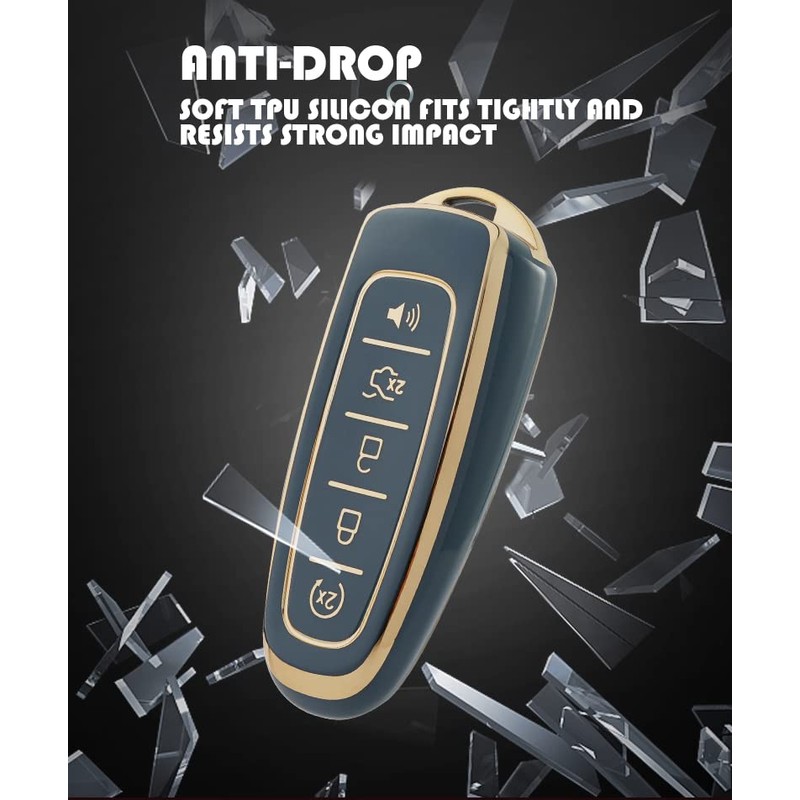 TECART Key Case Fit for Ford Edge Explorer Soft TPU