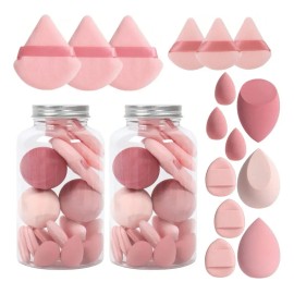 30 Pcs Esponja Maquillaje En Polvo Beauty Blender Con Caja