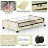 Molutsody Under Bed Storage with Wheels, 4-Pack UnderBed Storage Containers