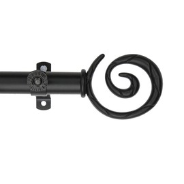 A&F Rod Décor - NEW Decorative Curtain Rod #27, 48-84 inch, black