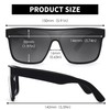 GLINDAR Oversized Square Polarized Sunglasses for Men Women, One Piece