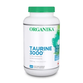 Organika Taurine Ultra Strength- 1000mg- Supports Cardiovascular Health, 3000mg Daily Dose- 240vcaps