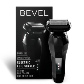 Bevel Electric Shaver for Men, Mens Foil Shavers for face, Wet & Dry Shave, Waterproof, Fast Charging, Cordless Rechargeable, Black