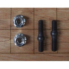 Echo V224000031 (x2) + 43301903933 (x2) Chainsaw Guide Bar Studs Bolts + Nuts Fits CS-300 CS-305 CS-306 CS-340 CS-341 CS-345 CS-346