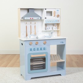 Fat Brain Toys Cook, Bake, and Brew Modern Deluxe Kitchen - Wooden Playset, 3+
