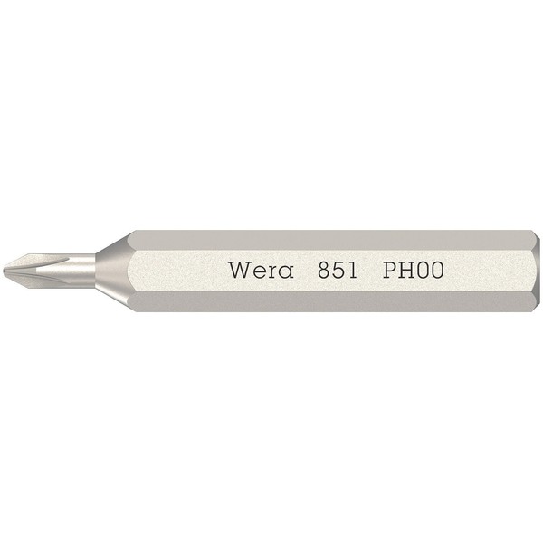Wera 05058120001 851/0 Micro Bits for Phillips Recess, PH 00