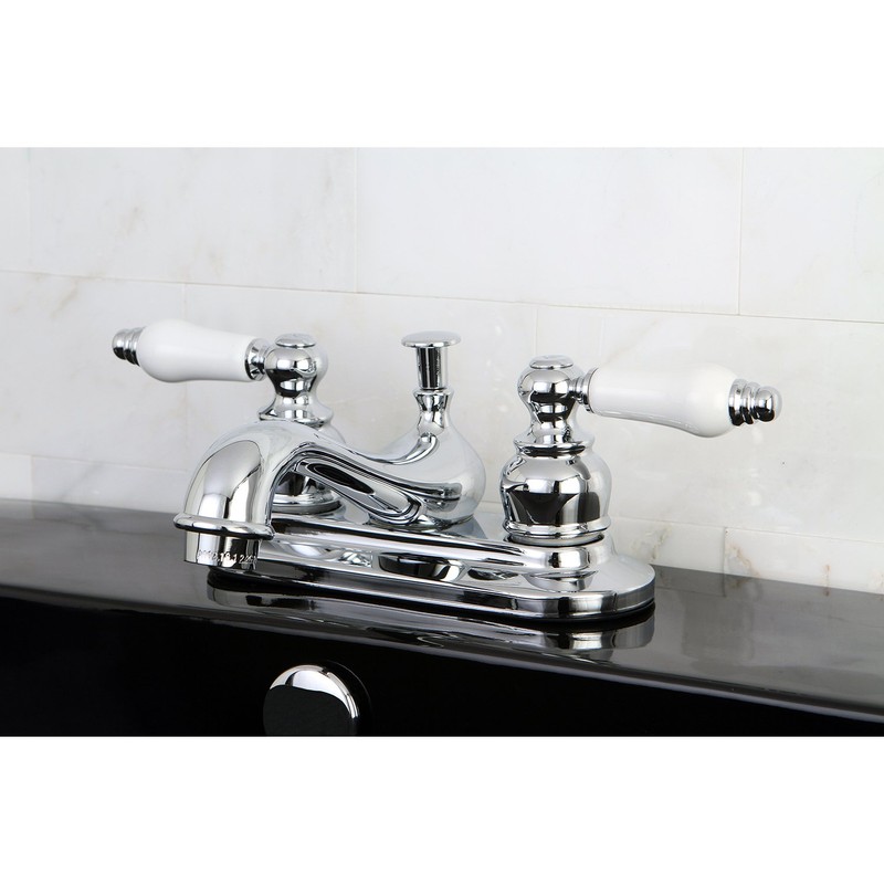 Kingston Brass KB601B 4-Inch Centerset Lavatory Faucet, 2.88" x 4.05"