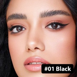 Kaely Black Gel Eyeliner,Smooth Eye Liner Waterproof Smudge Proof,Multi-Use Pencil Eyeliner,Built in Sharpener,Longwearing Eye Makeup,Vegan,delineador de ojos contra el agua,01