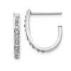 14k White Gold Diamond Fascination Hoop Earrings