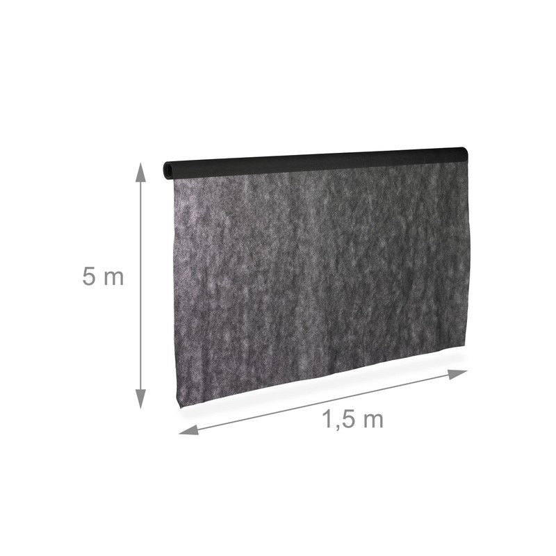 Relaxdays Weed Barrier Carpet, 50g/m²,5 m, Tear-proof Ground Protection Cover,