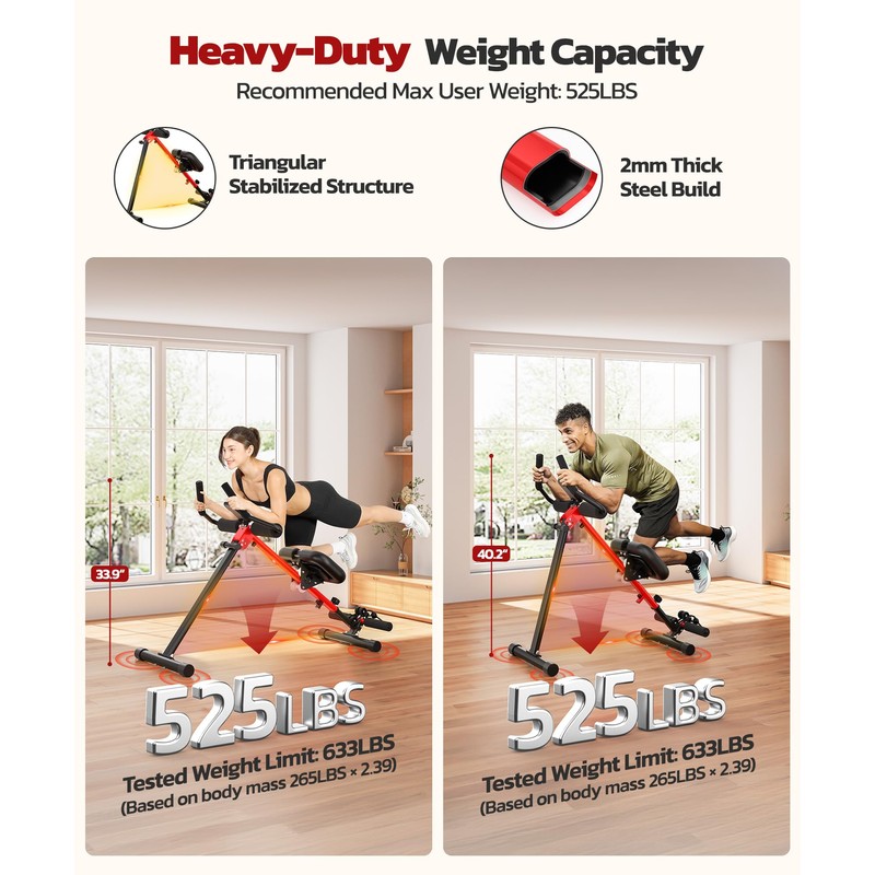 Yoleo 2 in 1 Ab & Rowing Machines for Home,