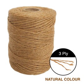 ANSIO Jute Twine, 333 feet Jute String 3 ply 2mm Thickness, Jute Rope for Decoration Garden Floristry DIY Arts Bundling Crafts & Wrapping - Brown