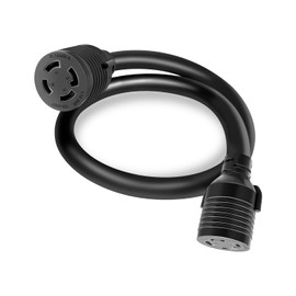 NEMA L14-30R to L14-30R 125V/250V Female to Female Generator Adapter Cord, 30 Amp Generator Extension Cord, L14-30R Locking Connector