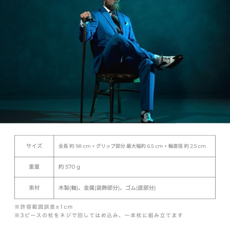 AiO Japan Black Skull Head Wand, Victorian Skull, Black Stick,