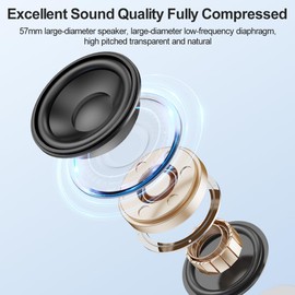 CofunKool Portable Bluetooth Speaker with 8W Loud Stereo Sound, RGB Light, TF-Card/USB Flash Drive/AUX Input, Wireless BT 5.3 Dual Stereo Pairing, for Home Outdoor Travel