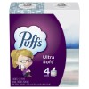 Puffs Ultra Soft Non-Lotion Facial Tissues, 4 Mega Cube Boxes,