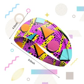 4 Stück haarband mädchen breit，stirnband, kopftuch, sport stirnband, stirnband damen dünn，Retro bandana ，hasrband, 90er-Jahre-Haar-Accessoires, 80er-Jahre-Party-Outfits, Memphis