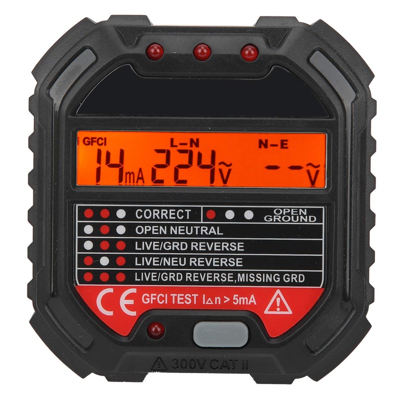 Probador de Toma de Corriente HT107B Detector de Circuito Eléctrico