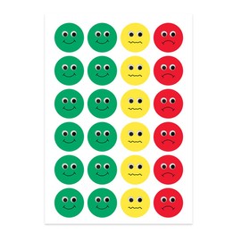 Hygloss Products Visual Behavior Stickers - Incentive Stickers for Students & Kids - Fun Traffic Light Colors - Red, Yellow & Green - 1” Stickers - 20 Sheets - 480 Stickers Per Pack