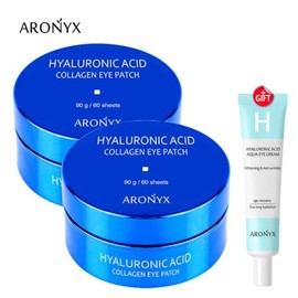 Aronix 아로닉스 히알루론산 콜라겐 아이패치 90gx2+히알루론산 아이크림 40ml Arinox Hyaluronic Acid Collagen Eye Patch 90g x 2 + Hyaluronic Acid Eye Cream 40ml