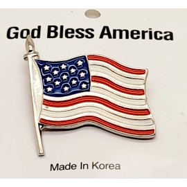 Lapel Pin High Quality All Metal enamel color American Flag U.S.A. America Fly