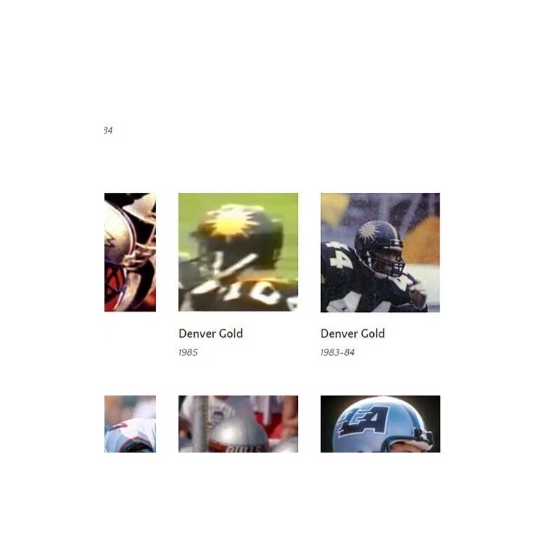 1985 Denver Gold USFL Football Gumball Helmets *DIECUT DECALS ONLY*