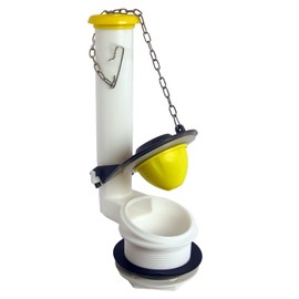 LASCO 04-2105 Adjustable Plastic Toilet Tank Flush Valve with Flapper, 2-Inch