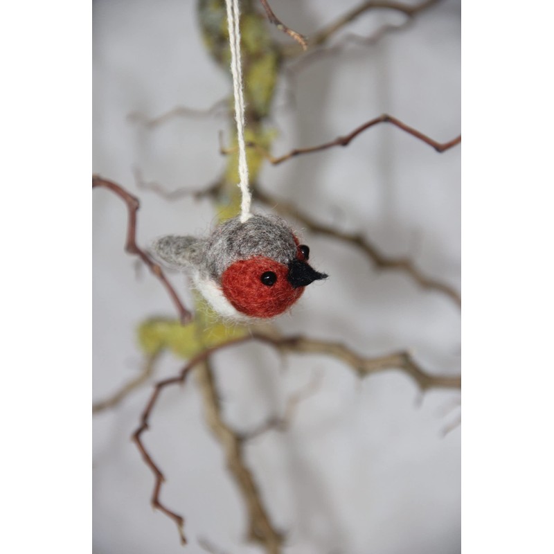 Én Gry & Sif Felt Robin Pendants Christmas Decoration -