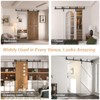 CCJH 7FT Ceiling Mount Bracket Sliding Barn Door Hardware Kit