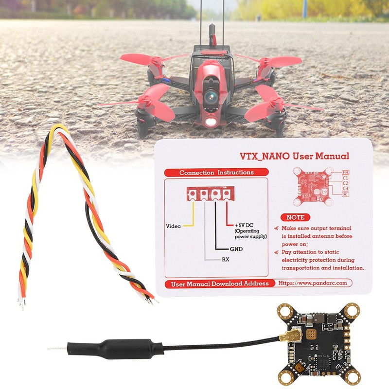 VT5804 Nano Video Transmitter 5.8G 40CH 0mW~400mW OSD Adjustable FPV