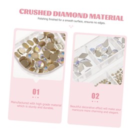 Baluue Flatback Crushed Diamond Nail Decoration Unique Ab Irregular Nail Gems for Dazzling Manicure Art for Parties and Special Occasions