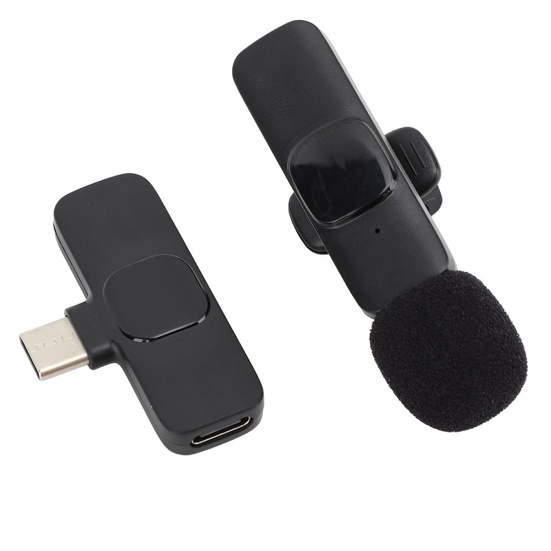 Wireless Lavalier Microphone Noise Cancelling 360° Sound 20m Range Professional