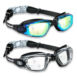 Aouloves Swim Goggles,Anti Fog No Leaking Clear Vision Water Pool Swimming Goggles for Adult Men Women Youth