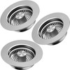 Kitchen Sink Drain Strainer 3 Pack, 304 Stainless Steel Pop