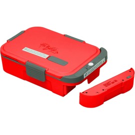 Hot Bento PLUS Self Heated Lunch Box and Food Warmer Removeable Battery Powered, Portable, Cordless, Hot Meals for Office, Travel, Jobsite, Picnics, Outdoor Recreation, Kitchen Meal Prep (Ruby)