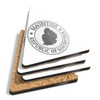 4 x Triangle Coasters - BW - Repubblica Of Mauritius