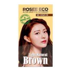 Rose Eco Aloe Hair Color Cream C6 Light Natural Brown / 로제 에코 알로에 헤어 칼라 크림 C6 밝은자연갈색