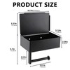 Toilet Paper Holder with Shelf & Storage - Wall Mount,