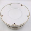 Pier 1 Celebration Saucer Desert Plates Ceramic Gold Rim Multicolor
