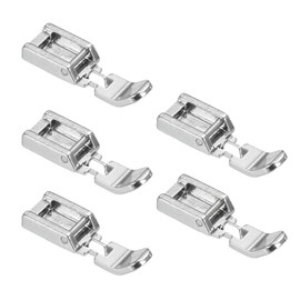 uxcell 7306-2 Low Shank Narrow Zipper Embroidery Sewing Machine Presser Foot, Sewing Machine Replace Accessories, 5Pcs