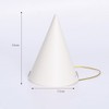 JIHUOO 30 cappelli a cono di carta bianca, per feste