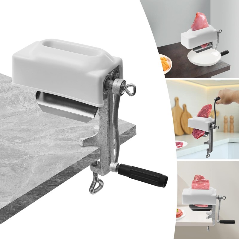 Meat Tenderizer Machine - Stainless Steel Gear, Steak Flatten Cuber,