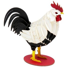 Fridolin 3D Paper Model – Cockerel Colourful
