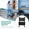 2 Step Stool with Handle, Height Adjustable Stepping Stool, Step